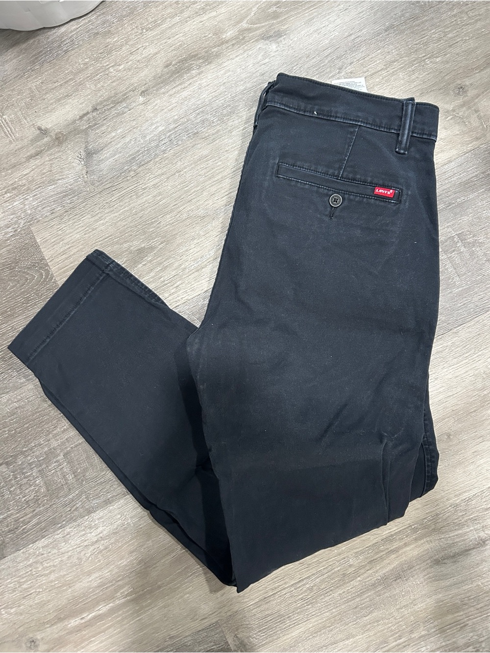 Levi's Black Casual Chino Pants with Red Tab